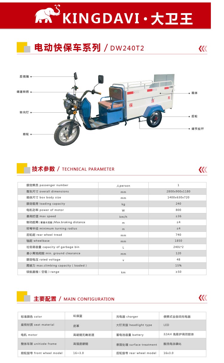 電動(dòng)三輪保潔車DW240T2